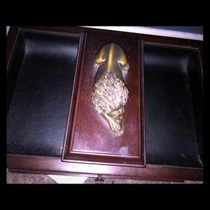 Jewelry box. Velvet lined compartments.